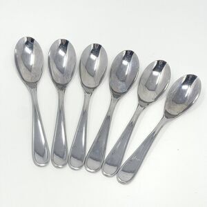 Cuisinart Elite Maree Stainless Glossy Teaspoons 6.5” Set Of 6